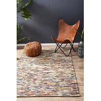 1x Rug Culture Multi Handmade Felted Wool Scandi Flatwoven Rug