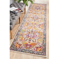 1 Abode Rug Culture Multi Rust Florette Vintage Look Runner Rug