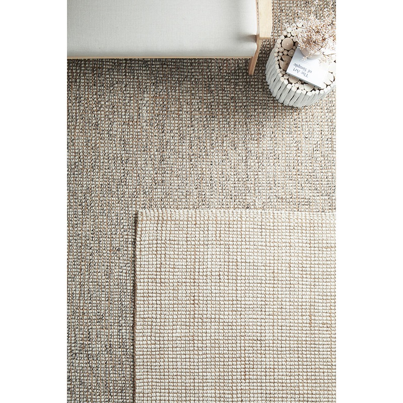 Buy Rug Culture Natural & Cream Hand Loomed Wool & Jute Rug MyDeal