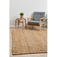 1x Rug Culture Natural Handmade Reversible Coastal Flatwoven Rug