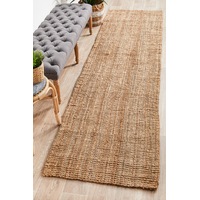 1x Rug Culture Natural Handmade Reversible Coastal Flatwoven Runner Rug