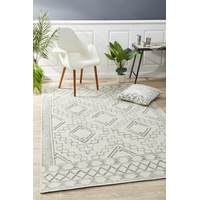 Abode Rug Culture Natural White & Grey Scandi Wool Textured Rug