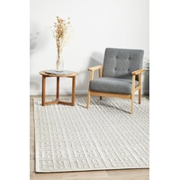 Rug Culture Off White & Natural Art Deco Textured Rug
