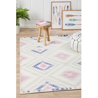 Rug Culture Pastel & Ivory Pastel Boho Geometric Rug