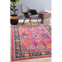 Abode Rug Culture Pink Cotton Blend Vintage Look Rug