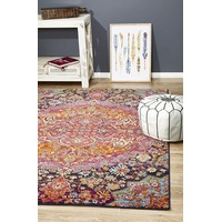 Rug Culture Pink & Multi Durable Kaleidoscope Rug