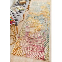 Rug Culture Multi Silky Finish Feather Runner Rug