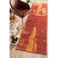 Rug Culture Paprika Red Abstract Jacquard Woven Rug
