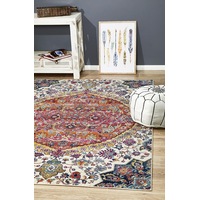 Rug Culture Rust & Multi Durable Kaleidoscope Rug