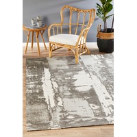 1x Rug Culture Silver Grey Abstract Jacquard Woven Rug
