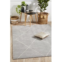 Abode Rug Culture Silver Grey & Ivory Super Soft Moroccan Look Rug
