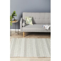 1x Rug Culture Silver Handmade Felted Wool Scandi Flatwoven Rug