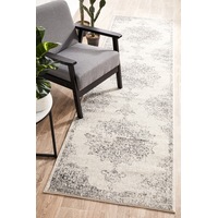 Abode Rug Culture Silver & Off White Transitional Durable Runner Rug