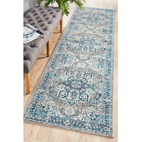 Abode Rug Culture Sky Blue Florette Vintage Look Runner Rug