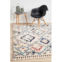 Rug Culture White Multi Plush Moroccan Rug