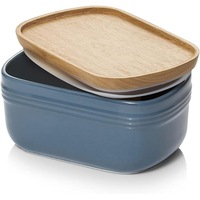 Ceramic Butter Dish with Lid for Countertop Butter Holder and Container with High-Quality Silicone Sealing