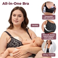 Hands Free Pumping Bra, Adjustable Breast Pumps Holding and Nursing Bra, Comfortable All-Day Wear Maternity Bras, Wearable Breast Pump Bra