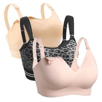Pumping Bra & Nursing Bra Superpack, 3 Bras Breast-Pumps Ultra Comfort Maternity Bra Anti-gravity Anti-sagging Pumping Bra for Support, Comfort