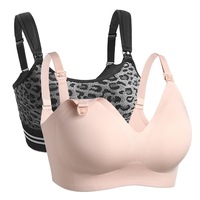 4-in-1 Pumping Bra & Nursing Bra Superpack, 2 Bras Ultra Comfort Maternity Breastfeeding Bra Wearable Breast Pump Bra Anti-gravity Anti-sagging Pumping Bra