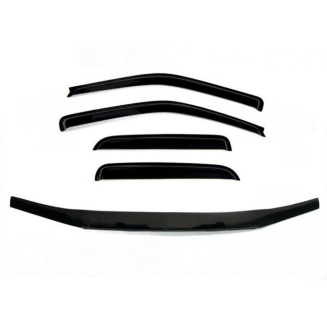 TRADIESCHOICE Bonnet Protector + Weathershields for Holden Colorado RC 2008-2011 - Window Visors for Style and Protection