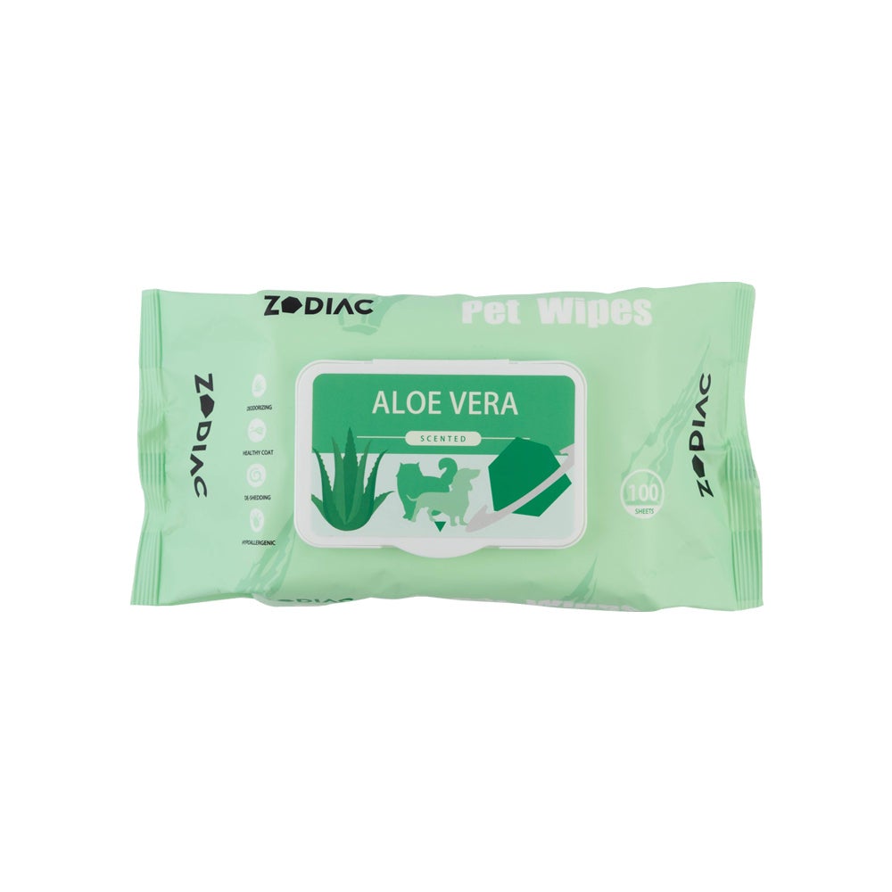 ZODIAC Aloe Vera Pet Grooming Wipes 100pcs (bag)