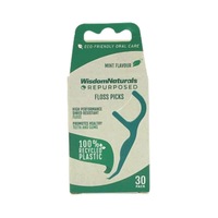 5 x Wisdom Naturals Floss Picks 30 Pack