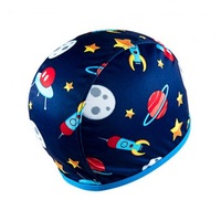 Floaties Boys' Swimcap - Blue Rocket Ship
