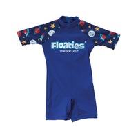 Floaties Boys' Swimsuit 2-3years - Blue Rocket Ship
