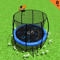 Kahuna Pro 8ft Trampoline with Mat, Reversible Pad, Basketball Set