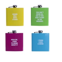 Novelty Coloured Hip Flask