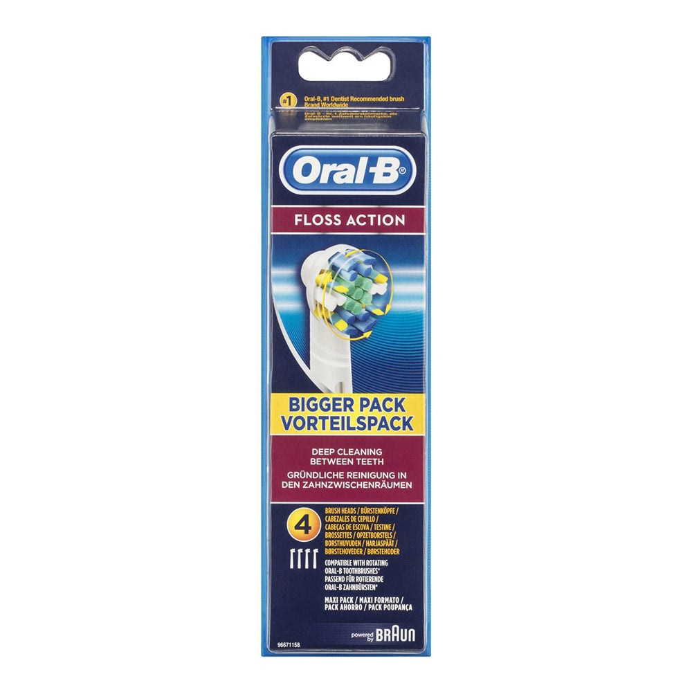 Buy Oral-B Floss Action Electric Toothbrush Heads Refill - 4 Pack - MyDeal