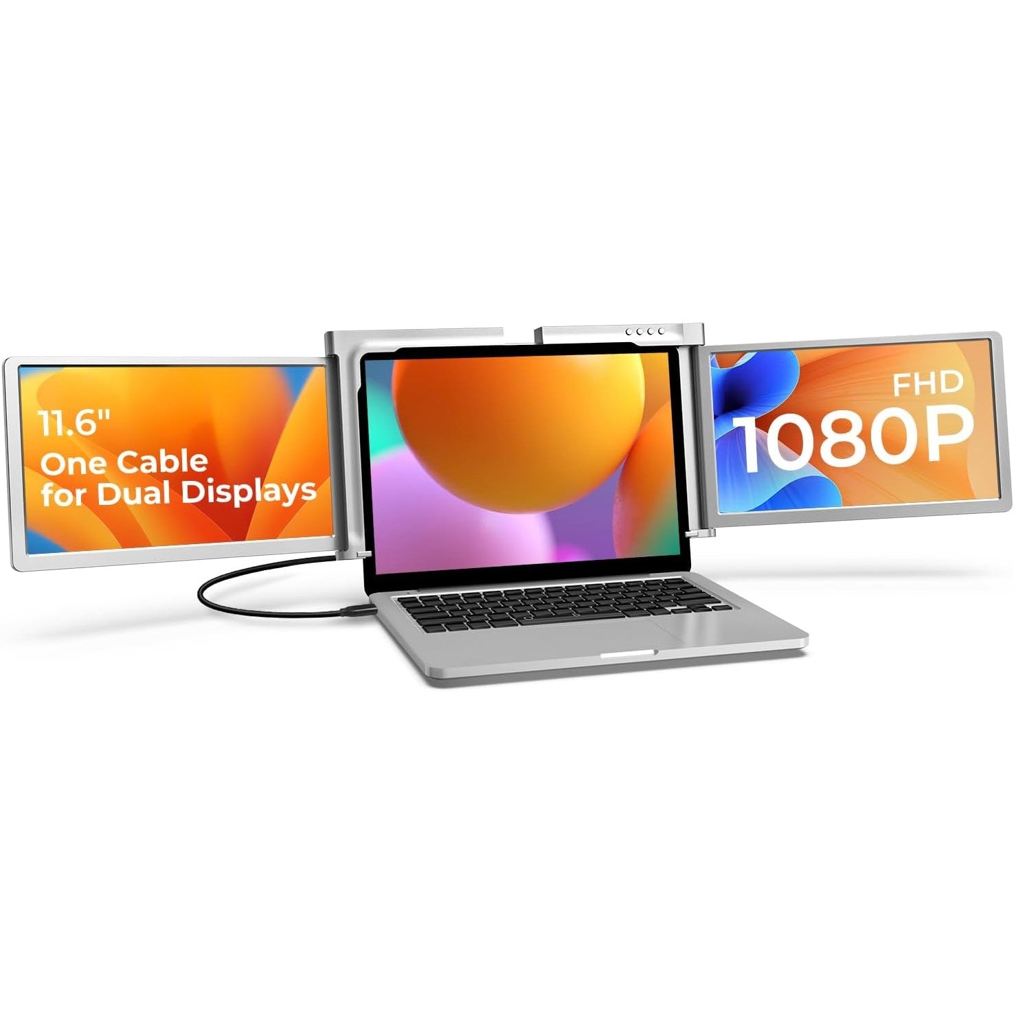 Dual Portable Tri Fold 1080P IPS FHD 