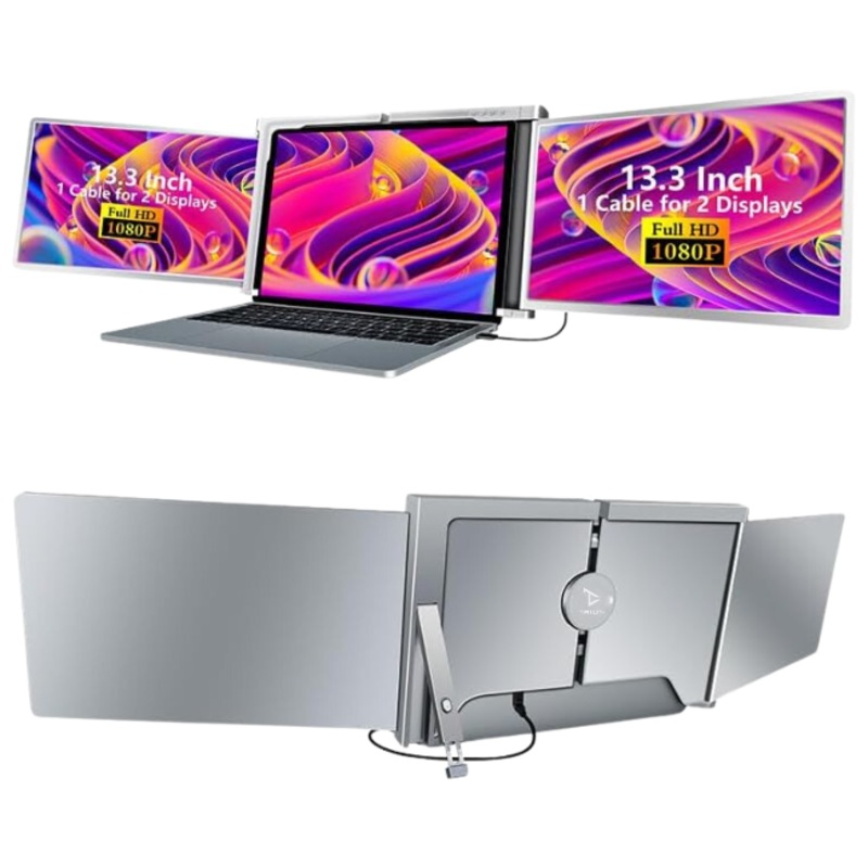 Buy Dual Portable Tri Fold 1080P IPS FHD Screen Monitor Screen Extender