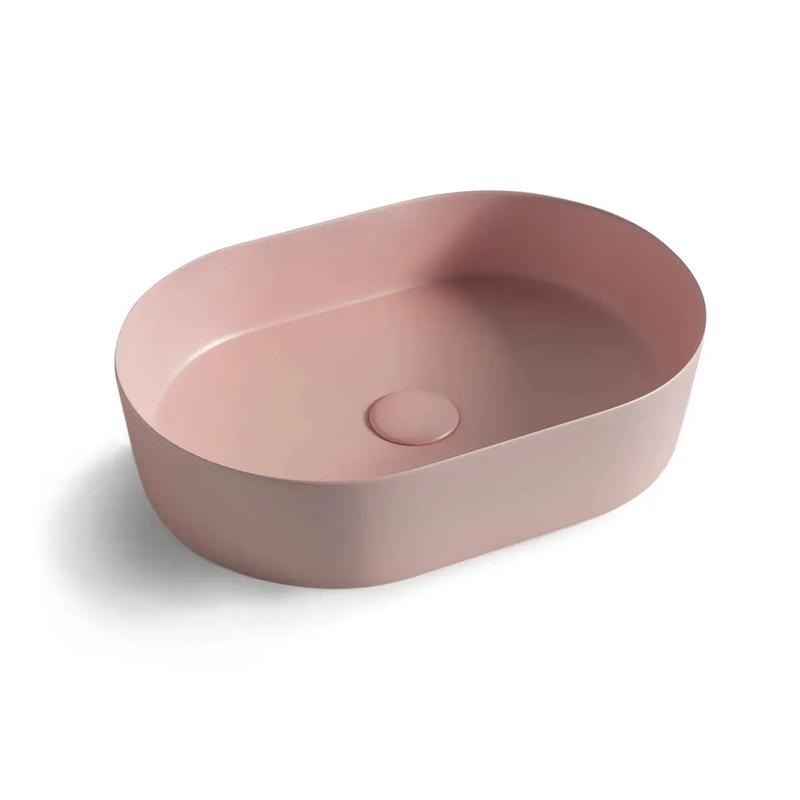 Buy [Clearance] OLIVIA Oval Above Counter Basin - Matta Pink - MyDeal