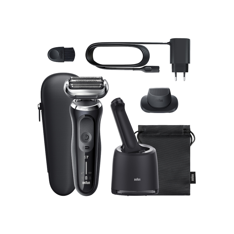 Braun Series 7 Wet & Dry Electric Shaver With Precision Trimmer Head & Clean & Charge Station