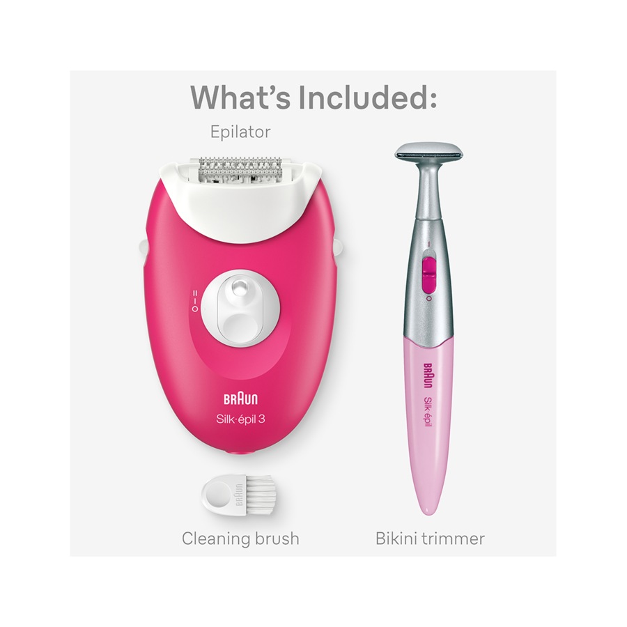 Braun Silk-Épil 3 Corded Epilator With Bikini Trimmer