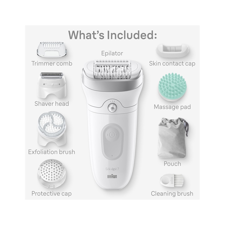 Braun Silk-Épil 7 Skinspa Epilator With 7 Extras