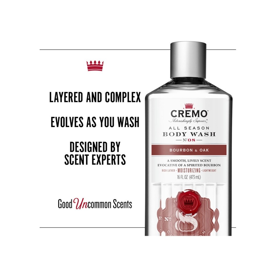 Cremo Bourbon & Oak Body Wash - 473Ml