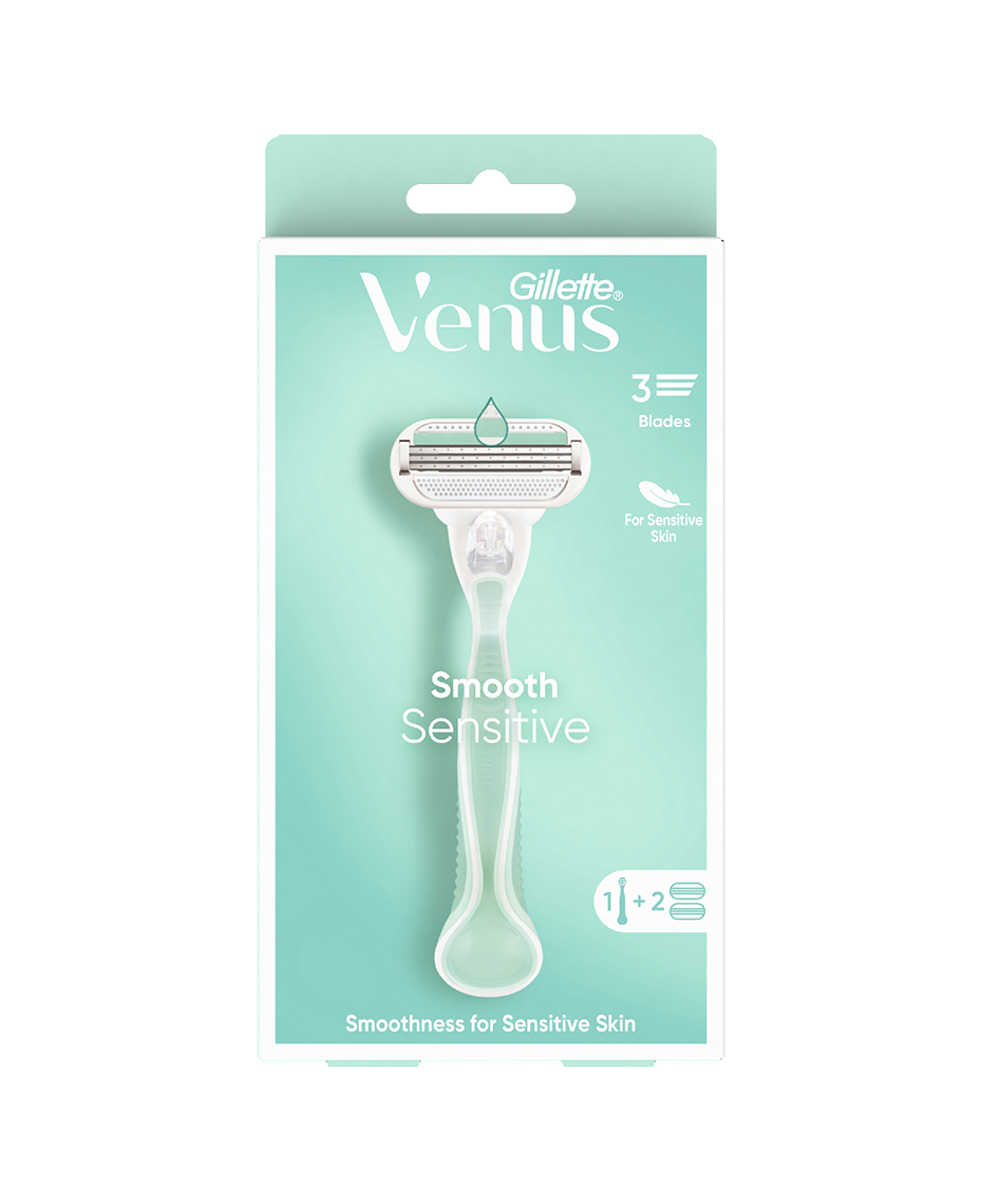 Buy Gillette Venus Smooth Sensitive Razor With 2 Blades Refill - MyDeal ...