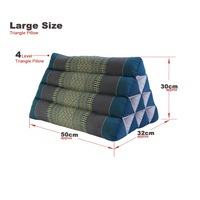Thai Triangle Pillow Pad Cushion Thailand 100% Kapok Cotton Handmade