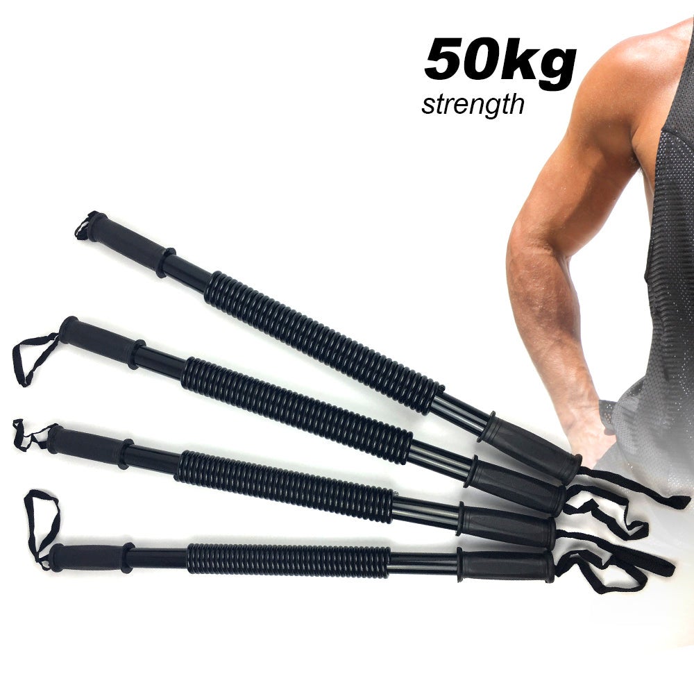 HEAVYDUTY Power Twister Flexible Stretch BENDY Gym BAR STRONG SPRING 30,40,50,60 