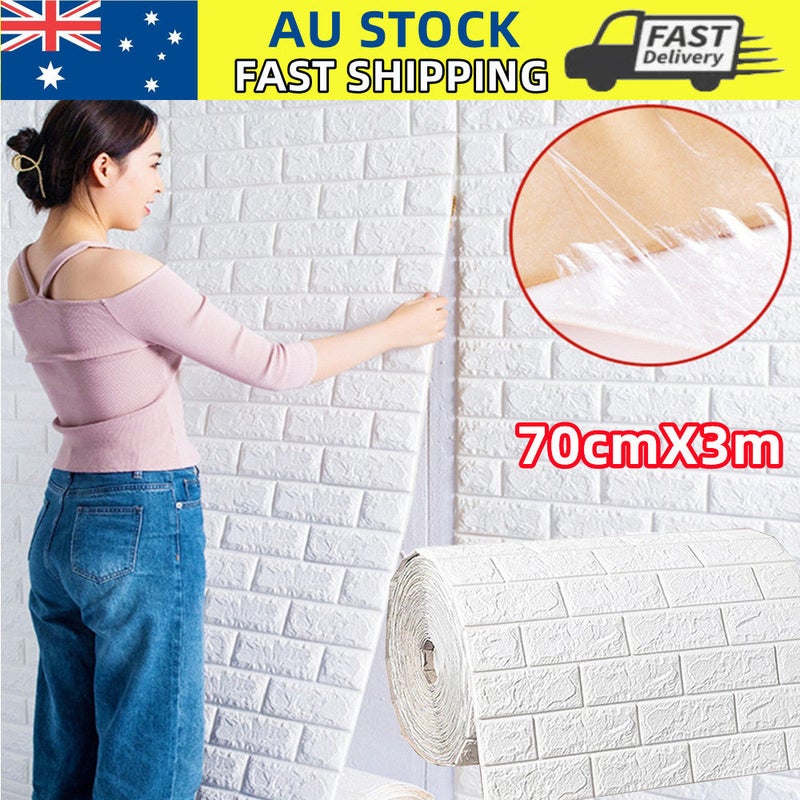 Buy 70cmx3m 3d Wall Paper Brick Stickers Foam Brick Stickers Self 