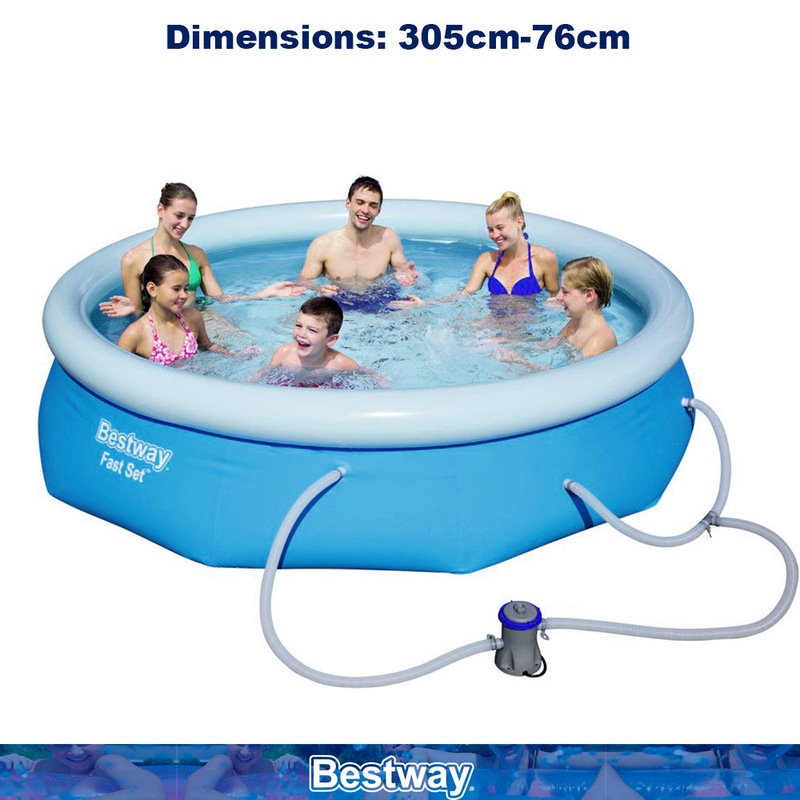 Buy Bestway 10ft Inflatable Pool With Pump & Filter Set Above Ground ...