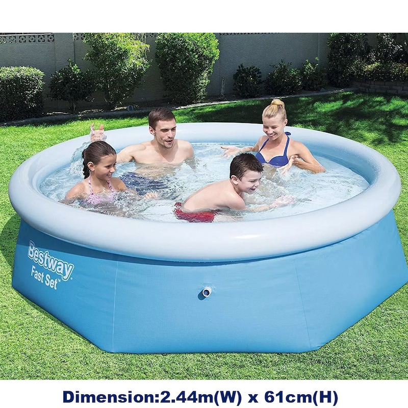 Buy BESTWAY H2OGO 8ft Fast Set Inflatable Swimming Pool With Filter ...