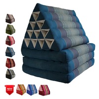 Blue Jumbo Thai 3 FOLDS Triangle Pillow Mattress Cushion Outdoor DayBed 9 Different Patterns