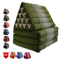 Green Jumbo Thai 3 FOLDS Triangle Pillow Mattress Cushion Outdoor DayBed 9 Different Patterns