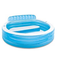 Intex Inflatable Kid Family Lounge Swimming Pool With Bench backrest Outdoor AU STOCK