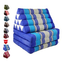 Navy Blue Large Thai Triangle Pillow 3 Fold Outdoor Mattress Cushion Day Bed 3Folds