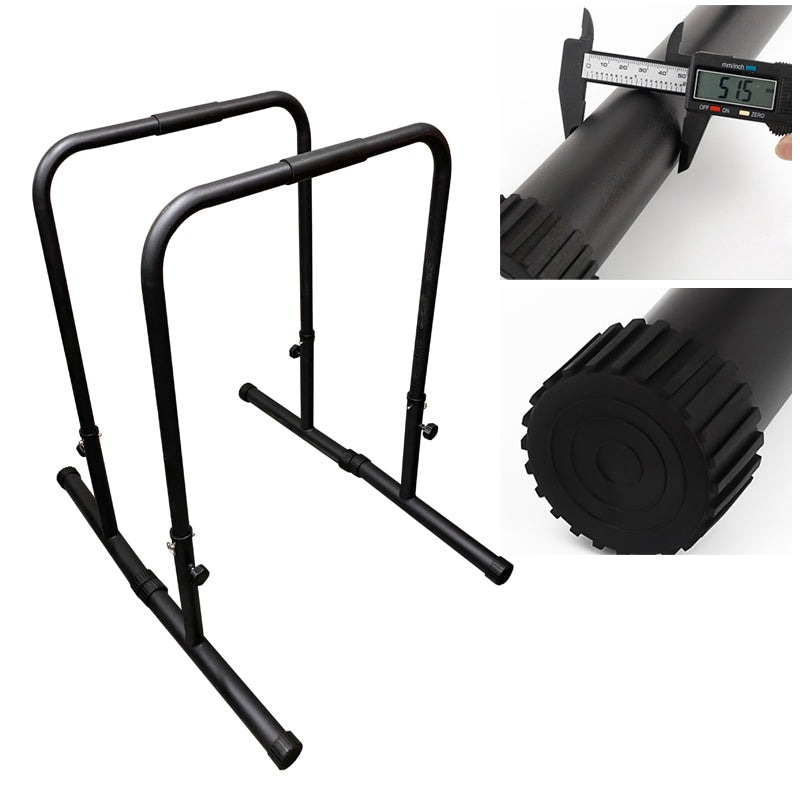 POWER Dip Bar Dip Stand Station Strength Training Adjustable Height 77