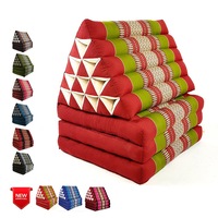 Red & Green Jumbo Thai 3 FOLDS Triangle Pillow Mattress Cushion Outdoor DayBed 9 Different Patterns
